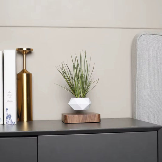 Dark Wooden/White Floating Planter